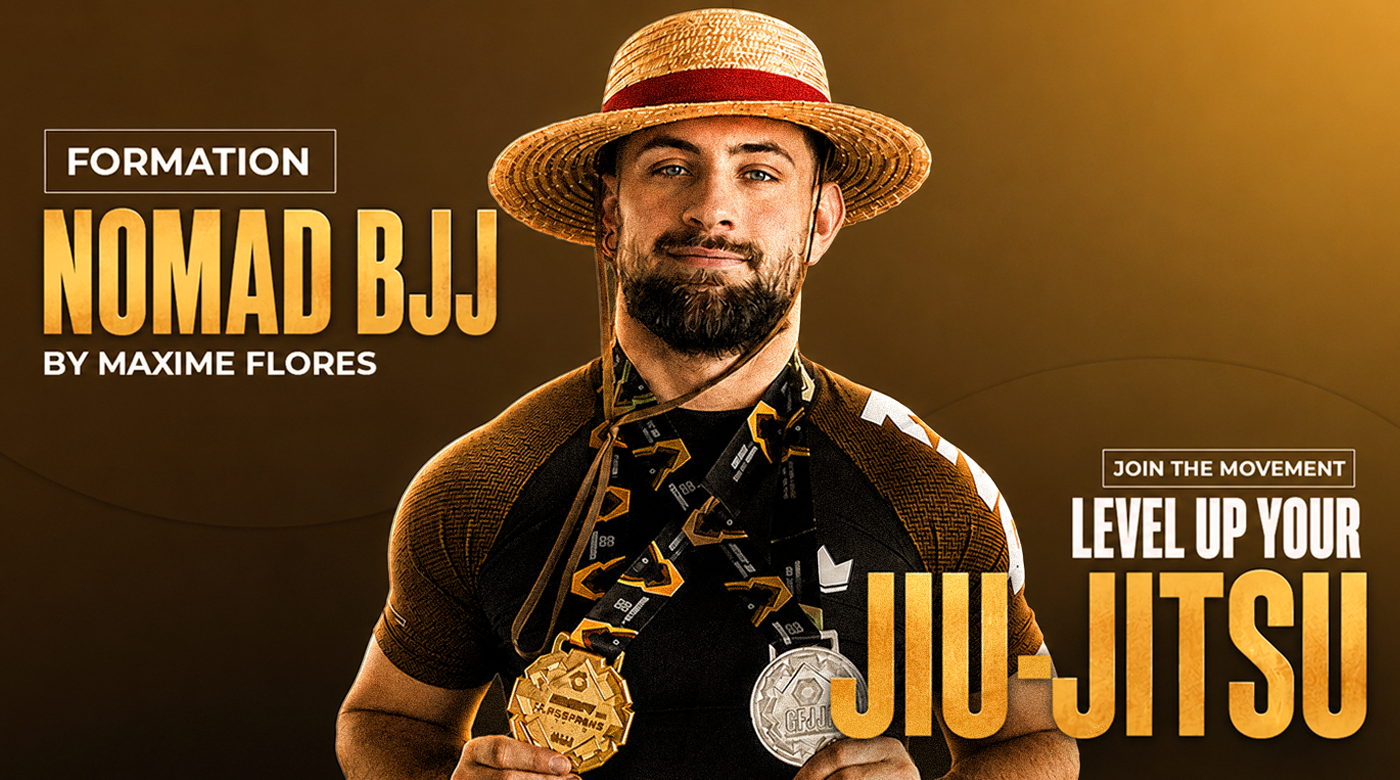 Maxime Flores en entra&icirc;nement de jiu-jitsu br&eacute;silien — comp&eacute;titeur BJJ et coach grappling